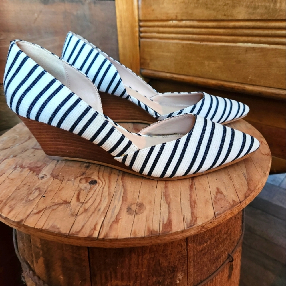 KATE & KATIE ESPADRILLE WEDGE HEELED SHOES